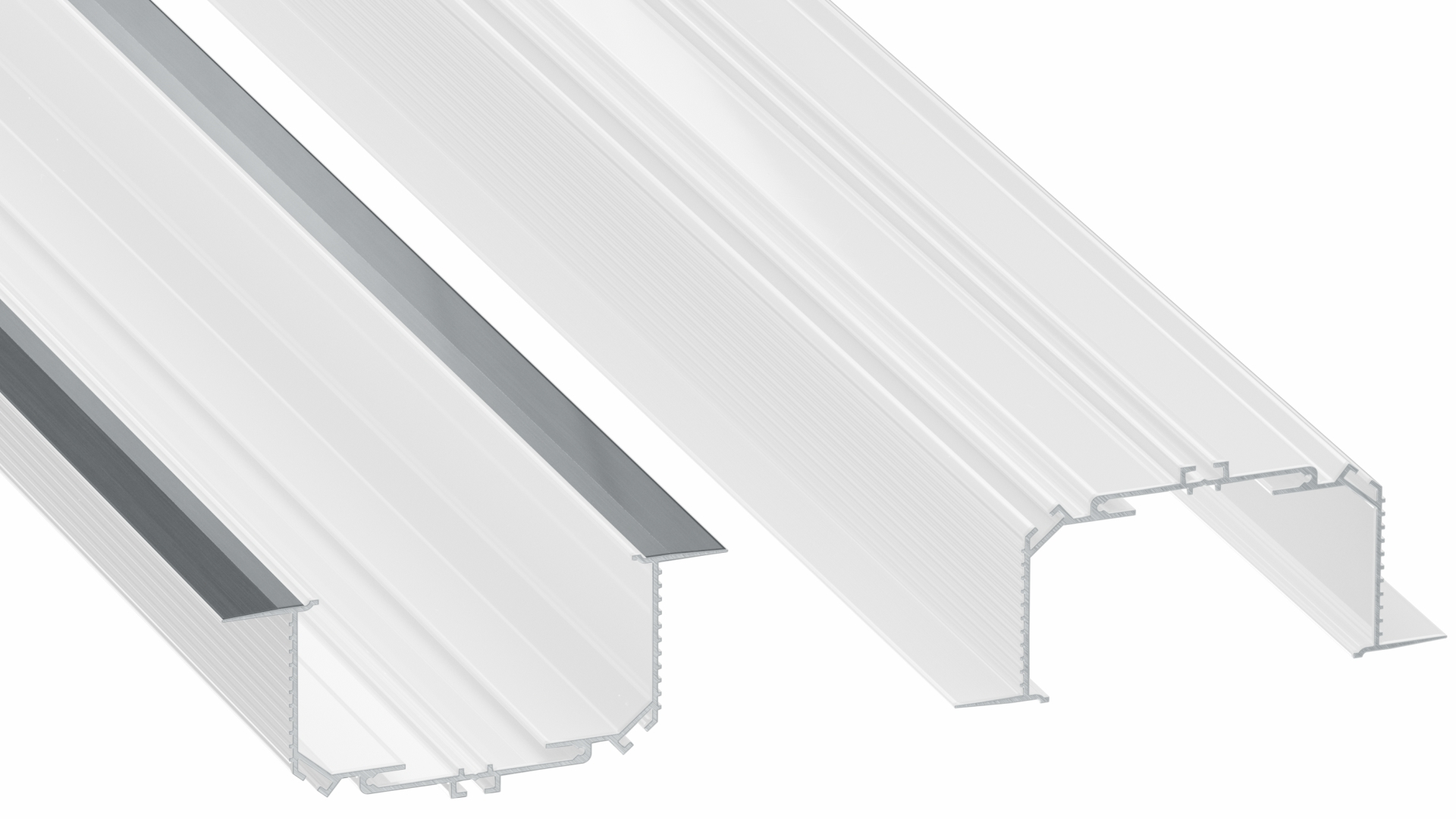 Lumines profile type Largo M3 lacquered white, 4,15 m